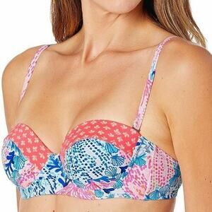 Lilly Pulitzer Leven Swim Bikini Top Resort White Sway with Me 0